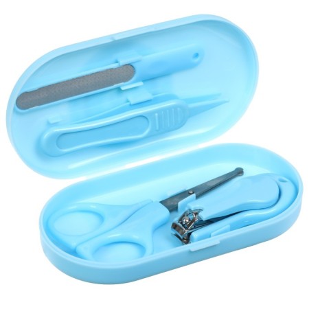 Children's manicure set (scissors, kniper, saw, tweezers), blue color-1