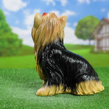 Garden figure "Yorkshire Terrier Singing" Big 30x20x35cm-6