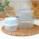 A set of food containers Ricco, 4 pcs: 230 ml, 500 ml, 900 ml, 1.55 l, square, assorted color