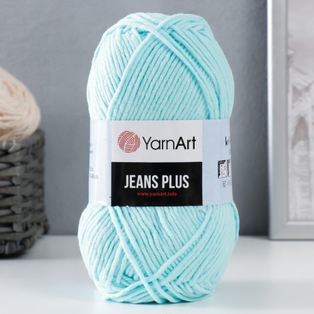 Yarn "Jeans Plus" 55% cotton, 45% acrylic 160m/100g (76 iceberg)