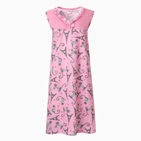 Night shirt female, pink color, size 46-4