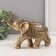 Polystone souvenir "Bronze Elephant in Popon with brushes and mirrors" 16x8.5x20 cm