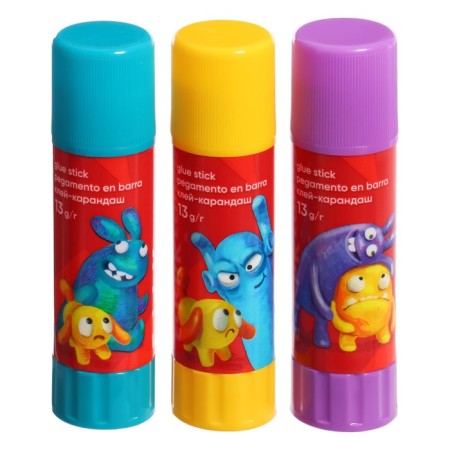 Glue pencil 13g Erichkrause EasyStick "Jolly Friends" PVP, economical consumption, mix-5