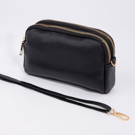 Bag Cross-Bodi with a zipper, black color-3