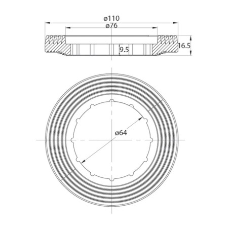 IDDIS F012400-01K toilet reinforcement, lower eyeliner, two plum levels-3
