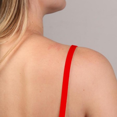 Glass for straps, shiny, 10 mm, 10 ± 0.5 m, red color-1