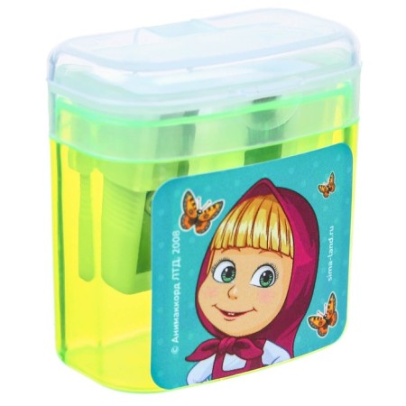 Plastic grinding with a container, double, mix, Masha and bear-3