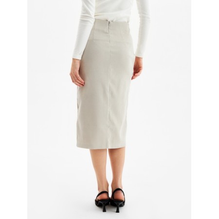 Skirt with a female section, minku, gray-beige color, size 48-3