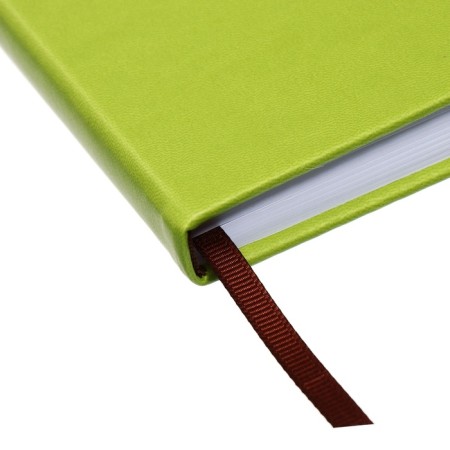 The diary is notathered, A5, 140l, cage, region, with a refrain, flowers, green-2