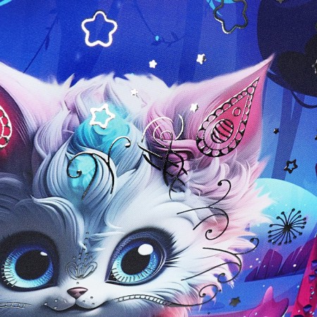 Folder for drawings and drawings A3, 475 x 345 mm, with handles, textiles, PMD 3-22-4, "Fantasy cat" 72963-5