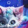 Folder for drawings and drawings A3, 475 x 345 mm, with handles, textiles, PMD 3-22-4, "Fantasy cat" 72963