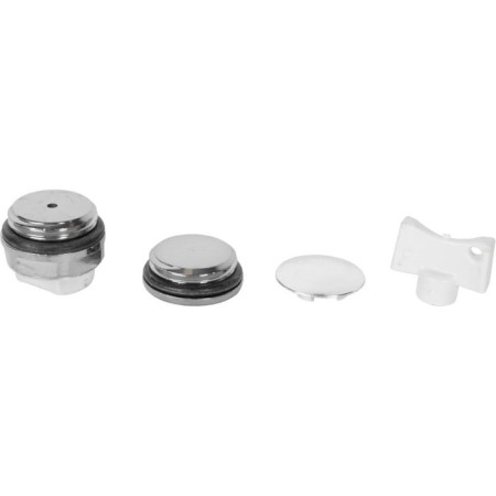 A set for connecting a radiator Global, 1 "X1/2", without brackets, in a blist, black color is black-2