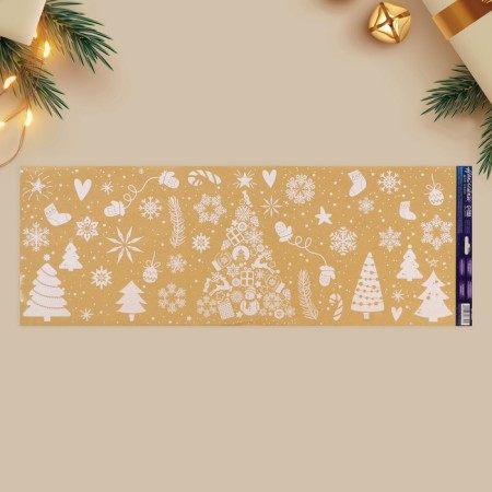 Vinyl stickers on the windows "Winter Beauty", reusable, 70 x 25 cm, New Year