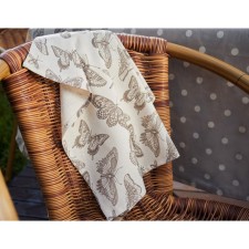 Kitchen towel butterflies, size 45x60 cm, beige color