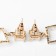 Earrings with rhinestones "flutter" butterflies in a square, white color in gold
