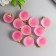 Acrylic Sharl Suspension "Matte Pink 2,1x1.6 cm
