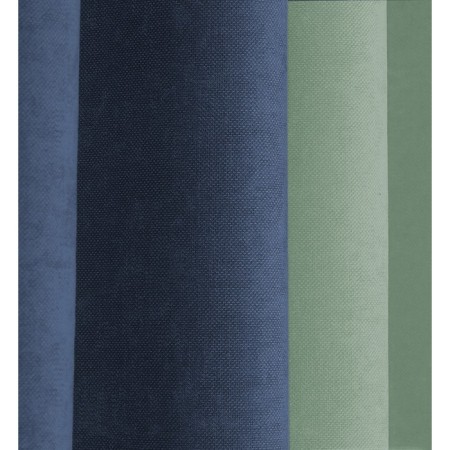 Set of curtains "Canvas", size 200x250 cm, 2 pcs, blue, dusty menthol-4