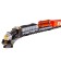 The railway "steam locomotive" works from batteries, mix