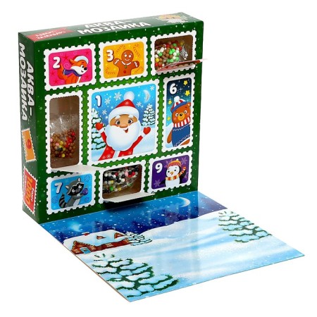 Advent Calendar "Aquamosaic: Santa Claus", 8 stencils, 1000 balls-2