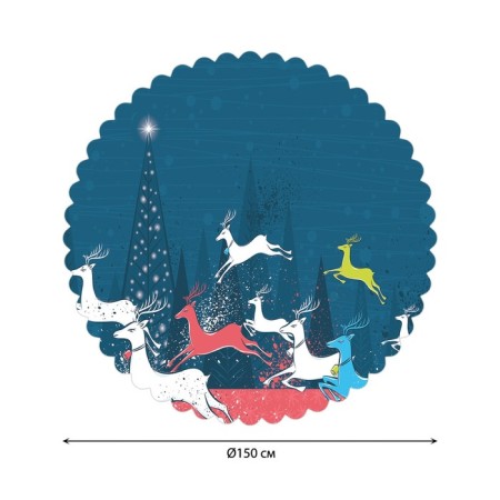 The tablecloth “Deer in a hurry”, round, Saten, D = 150 cm-1