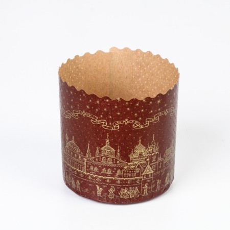 Paper form for cake "Golden Temple" 90 x 90 mm (packing 2000 pcs)-1