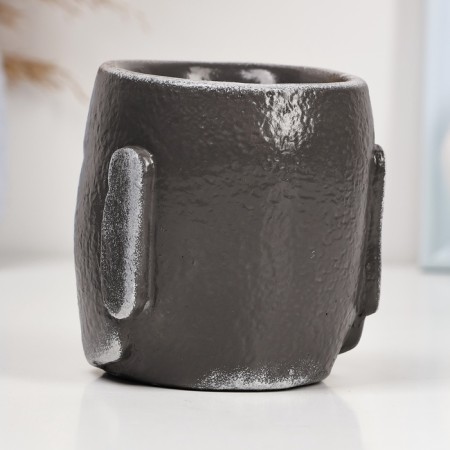 Kashpo - Organizer "Higherulus Moai" Gray Stone, 10cm-3