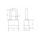 The Stayer Master Castle is hinged, all -weather, with a hardened handle, on a card, 60 mm