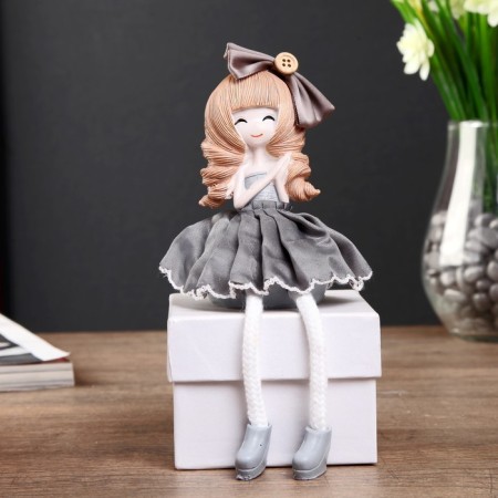 Souvenir Polystone "Baby in a dress with a lush skirt, with a bow" MIX 17x8x8 cm-2