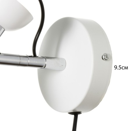 Sconces with a switch on the wire "Claudia" E27 40W white 28x15x20cm-7