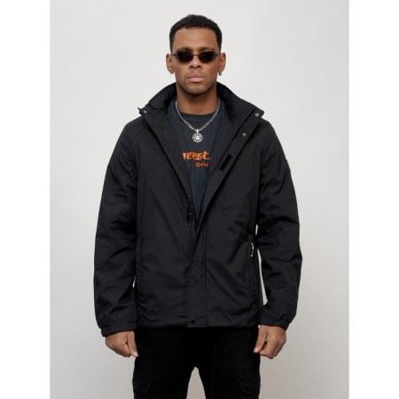 Sports male jacket, size 50, black color-4