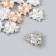 Decor for creativity plastic "3 pearls with leaves, rhinestones" set of 15 pcs mix 2.3x2.3 cm