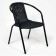 Set of garden furniture: square table and 2 gray chairs