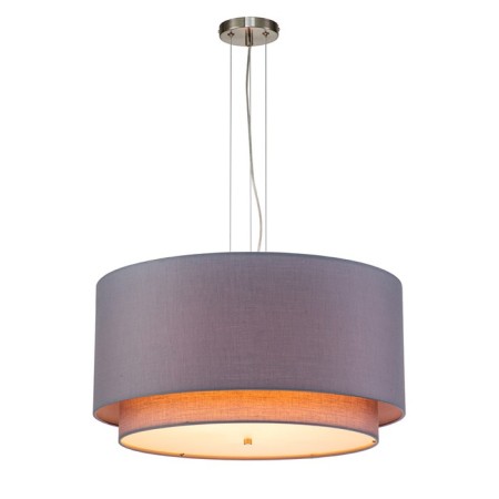 Suspended Indigo, 13020/3P Nickel. 3x60W, e27, 600x600x320/1820 mm, gray color