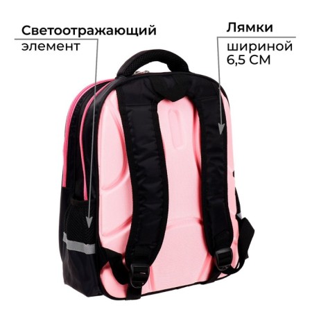 Frame backpack Calligrata, 39x30x14 cm, "kittens", for a girl-4
