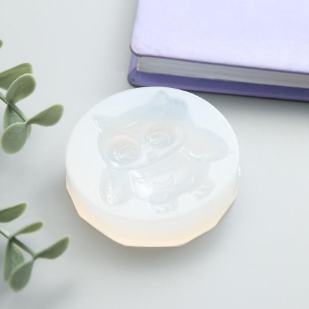 Mold Silicon "Owl with Flower" 4.5 cm-1