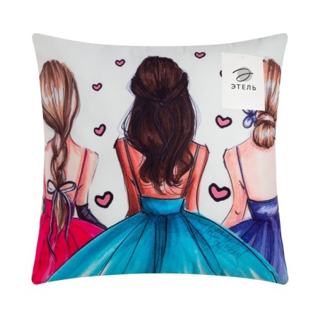 Pillow Decorative Ethel Women's Stories "Party" 42 x 42 cm, velor-4