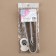 Fittings for bag No. 5, set 4 items, carbine - 2 pcs, handle to leatherette, buttons, white