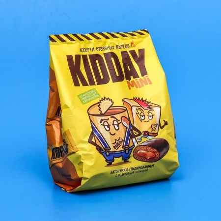 The glazed bar "Kidday mini", with caramel and condensed milk, assorted, 300 g