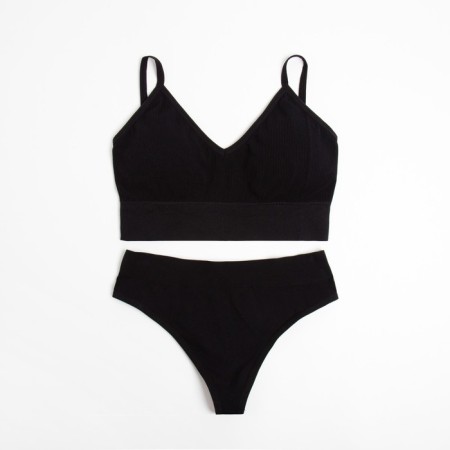 Female set (top, panties) Black color, rr 42-44