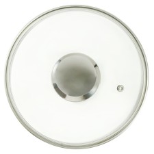 Glass cover Panairo Chrome, with a lid, d = 22 cm