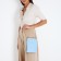 Bag Cross-Bodi with a zipper, blue color
