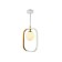 Suspension Avola 1x40W G9, white, gold 17.8x2.5x25 cm