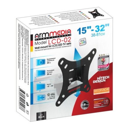 ARM Media LCD-02 Black 15 "-32" Max.20kg wall tilt-3