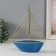 Souvenir ceramics, metal "Sails with sails" blue with gold 22.8x5.9x24 cm