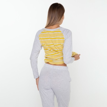 Homemade kit (longshille/pants), yellow color, size 48-2
