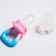 Nibbler "Pony", with silicone mesh, pink/blue color