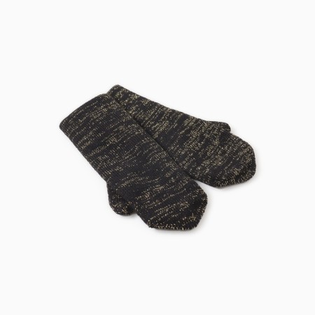 Mittens double manual embroidery, color black, river 18