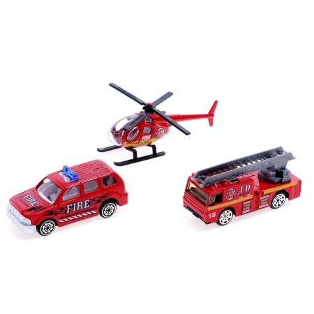 Set of metal machines "Fire Service", 3 pieces, mix-1