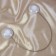 Picking for curtains "Pigoli", D = 3.8 cm, white/gray color