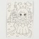 Application with rhinestones for children "Princess", a set for creativity, A5